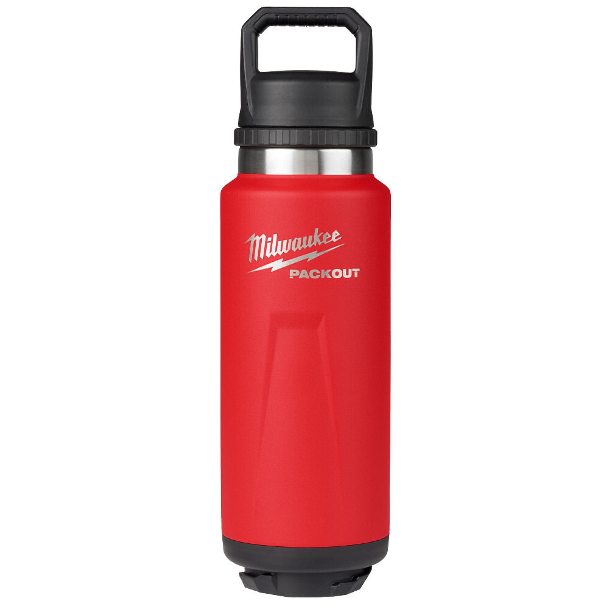 Milwaukee PACKOUT 36-Oz. Insulated Bottle with Chug Lid, Red, Model# 48-22-8397R